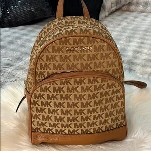 Michael Kors Monogram Brown Backpack
